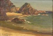 Lionel Walden Rocky Shore, oil painting by Lionel Walden, Germany oil painting artist